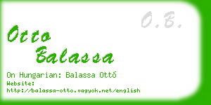 otto balassa business card