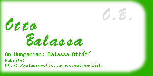 otto balassa business card